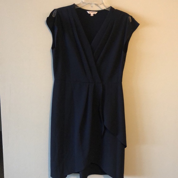 Nanette Lepore Dress Faux Wrap Blue SZ 10 - Picture 2 of 10